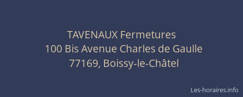 TAVENAUX Fermetures