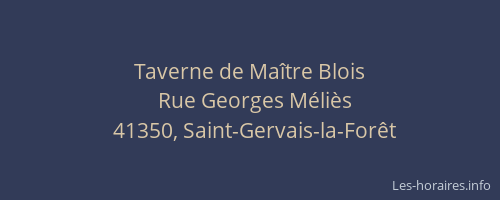 Taverne de Ma&icirc;tre Blois
