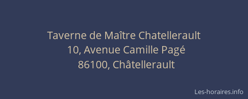 Taverne de Maître Chatellerault
