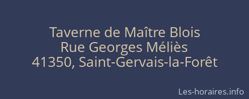 Taverne de Maître Blois