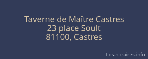 Taverne de Maître Castres