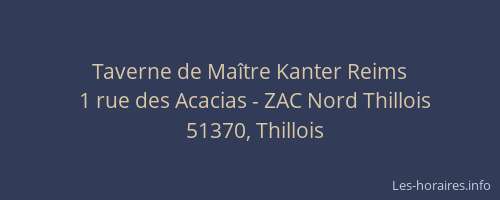 Taverne de Maître Kanter Reims