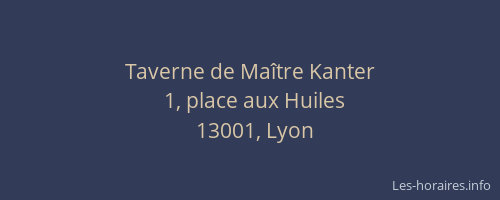 Taverne de Maître Kanter