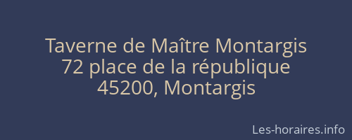 Taverne de Maître Montargis
