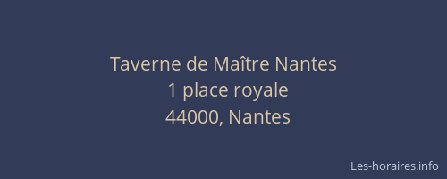 Taverne de Maître Nantes
