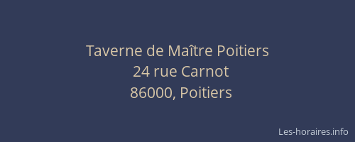Taverne de Maître Poitiers