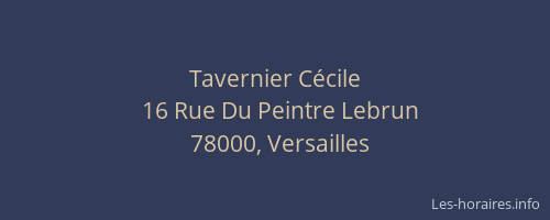 Tavernier Cécile