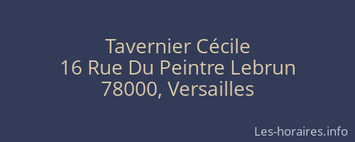 Tavernier Cécile