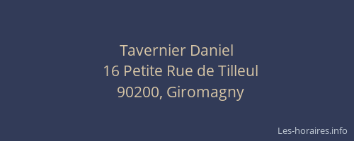 Tavernier Daniel