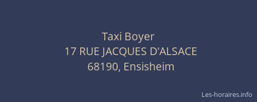 Taxi Boyer