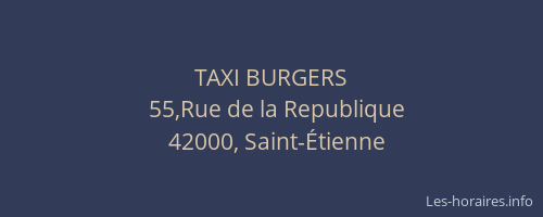TAXI BURGERS