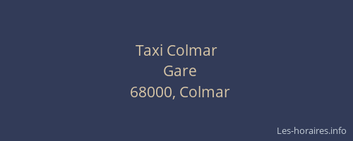 Taxi Colmar