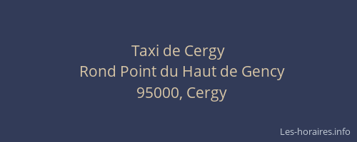 Taxi de Cergy