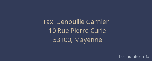 Taxi Denouille Garnier