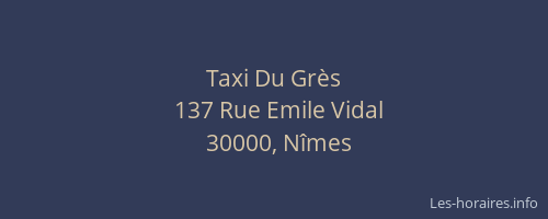 Taxi Du Grès