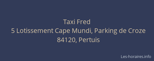 Taxi Fred