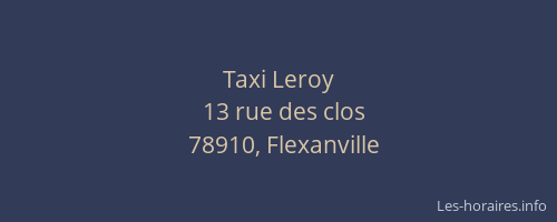 Taxi Leroy
