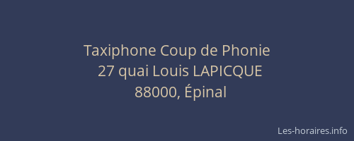 Taxiphone Coup de Phonie
