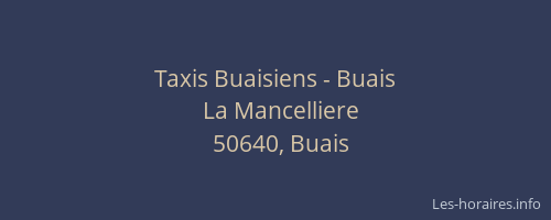 Taxis Buaisiens - Buais