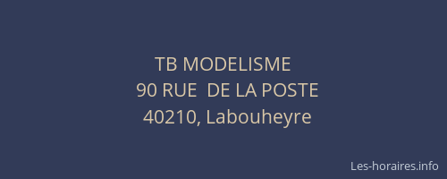 TB MODELISME