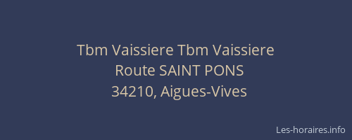 Tbm Vaissiere Tbm Vaissiere