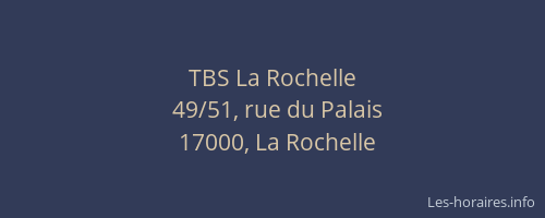TBS La Rochelle