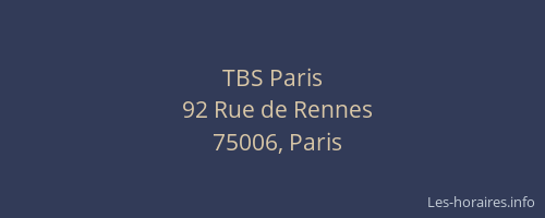 TBS Paris