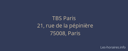 TBS Paris