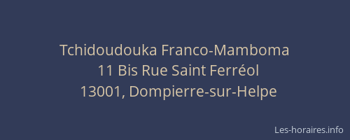 Tchidoudouka Franco-Mamboma