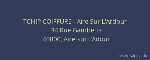 TCHIP COIFFURE - Aire Sur L'Ardour
