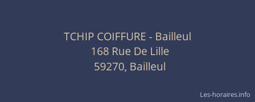 TCHIP COIFFURE - Bailleul