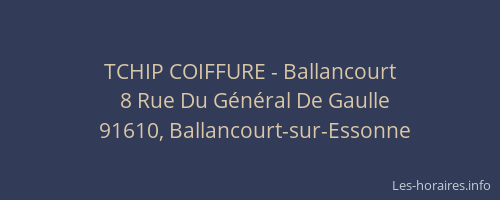 TCHIP COIFFURE - Ballancourt