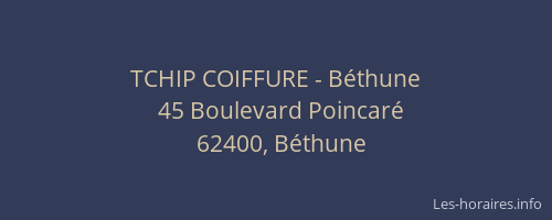 TCHIP COIFFURE - Béthune
