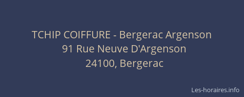 TCHIP COIFFURE - Bergerac Argenson