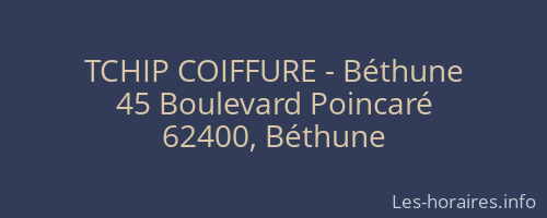 TCHIP COIFFURE - Béthune