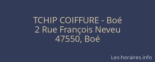 TCHIP COIFFURE - Boé