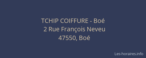 TCHIP COIFFURE - Boé