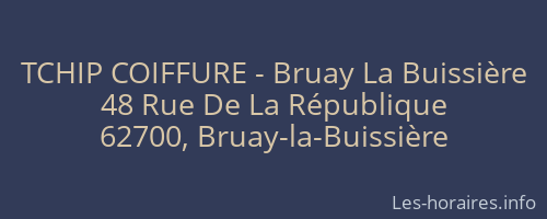 TCHIP COIFFURE - Bruay La Buissière
