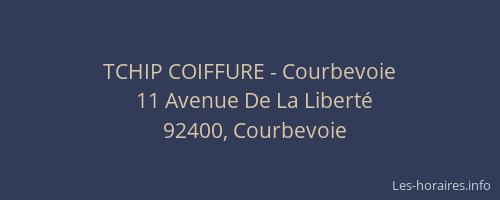 TCHIP COIFFURE - Courbevoie
