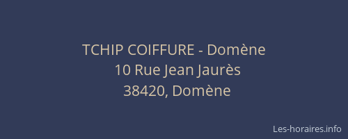 TCHIP COIFFURE - Dom&egrave;ne