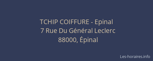 TCHIP COIFFURE - Epinal