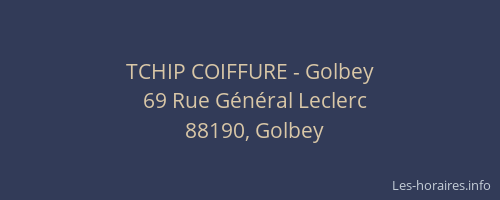 TCHIP COIFFURE - Golbey