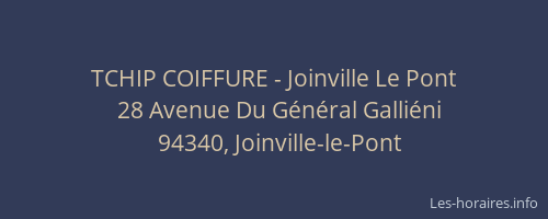 TCHIP COIFFURE - Joinville Le Pont