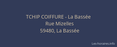 TCHIP COIFFURE - La Bassée