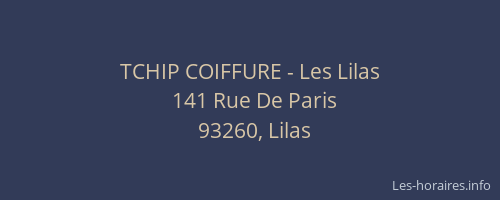 TCHIP COIFFURE - Les Lilas