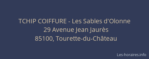 TCHIP COIFFURE - Les Sables d'Olonne
