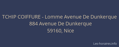 TCHIP COIFFURE - Lomme Avenue De Dunkerque