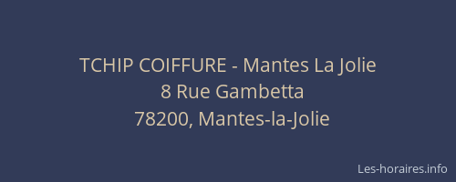 TCHIP COIFFURE - Mantes La Jolie