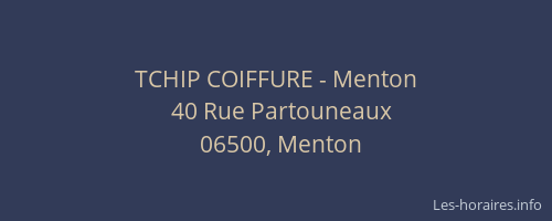 TCHIP COIFFURE - Menton