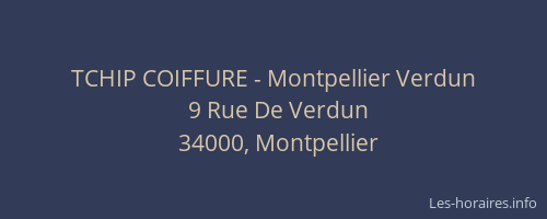 TCHIP COIFFURE - Montpellier Verdun